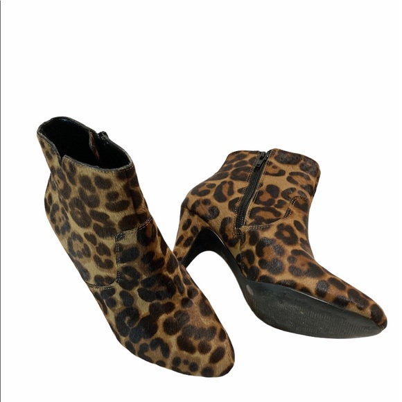 INC Animal Print Brown Pony Hair Brown Bootie Size 6 New Condition - Picture 6 of 6